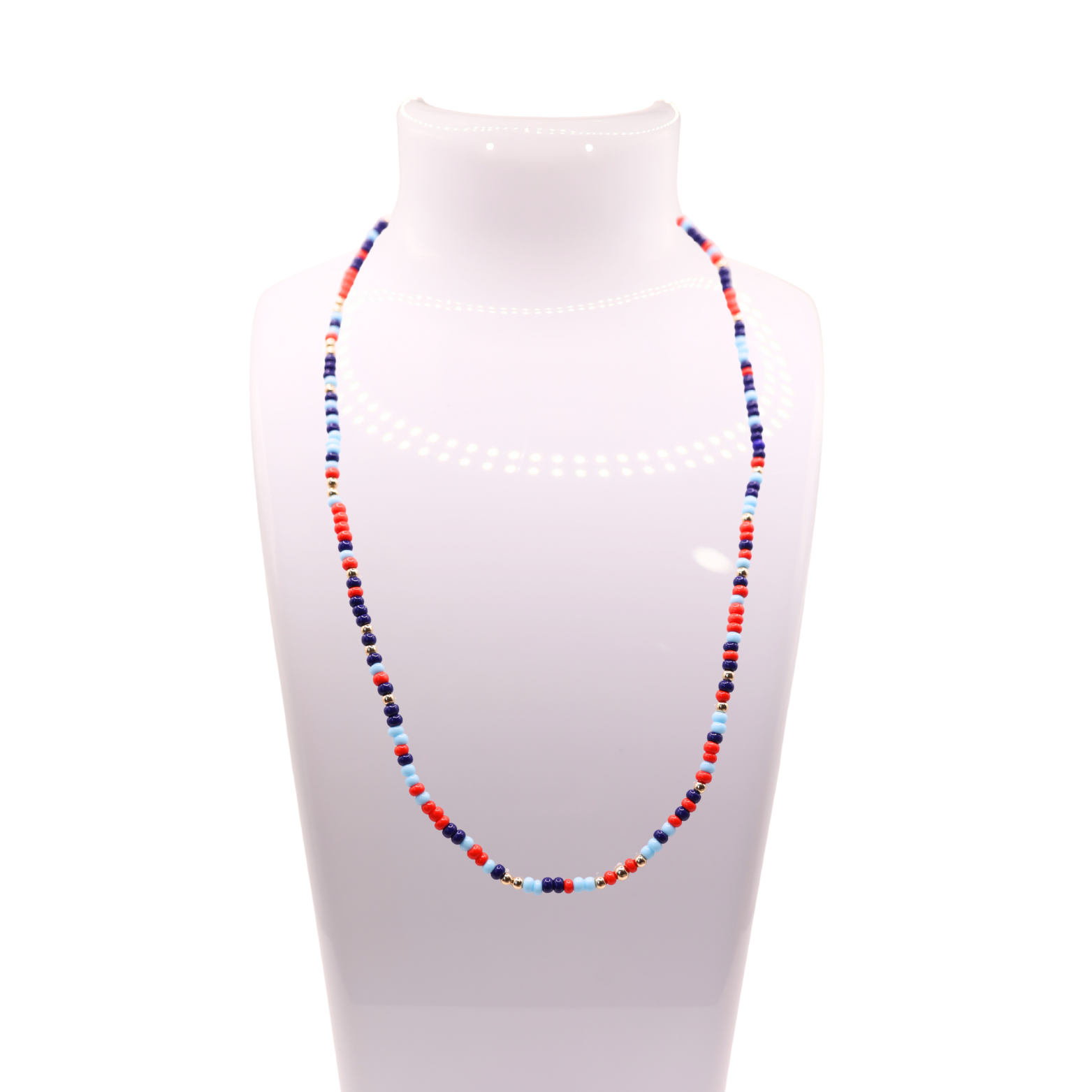 Red & Blues Sprinkle Necklace