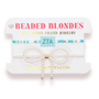 Zeta Tau Alpha Block Bracelet + Pearl Bow Stack of 2