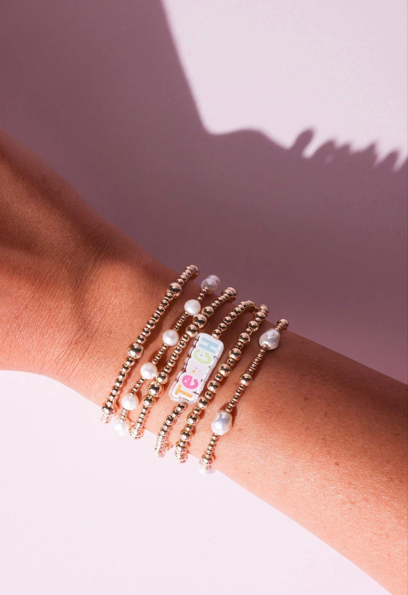 Teach Bracelet on Gold