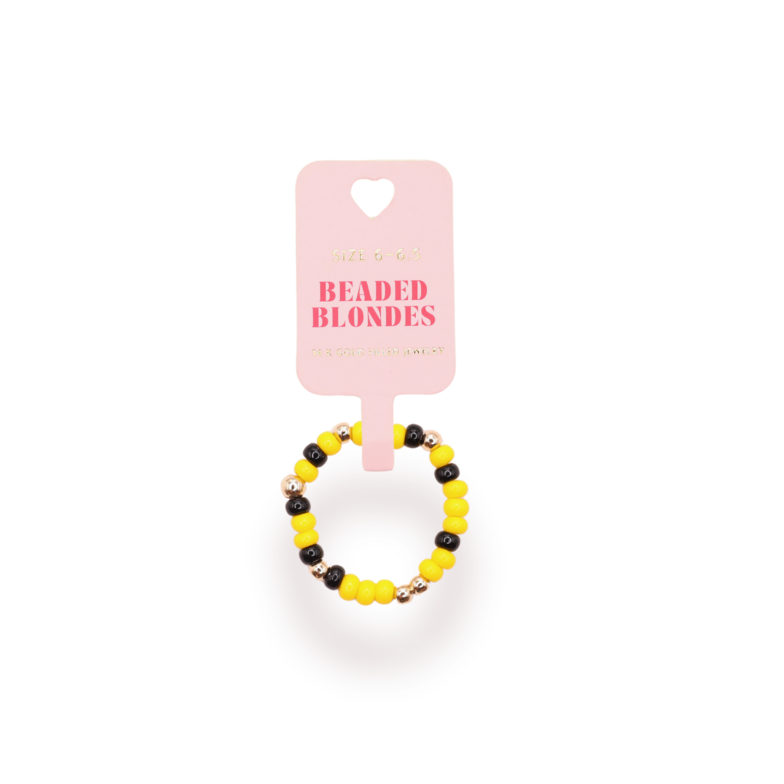 Yellow & Black Sprinkle Ring