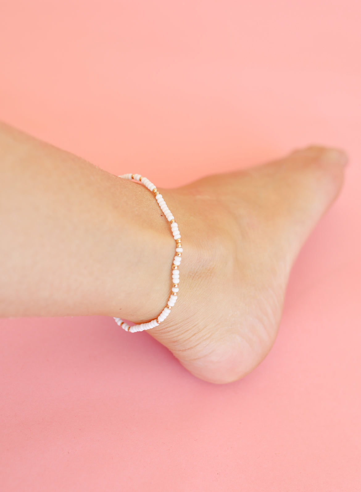 White Sprinkle Anklet