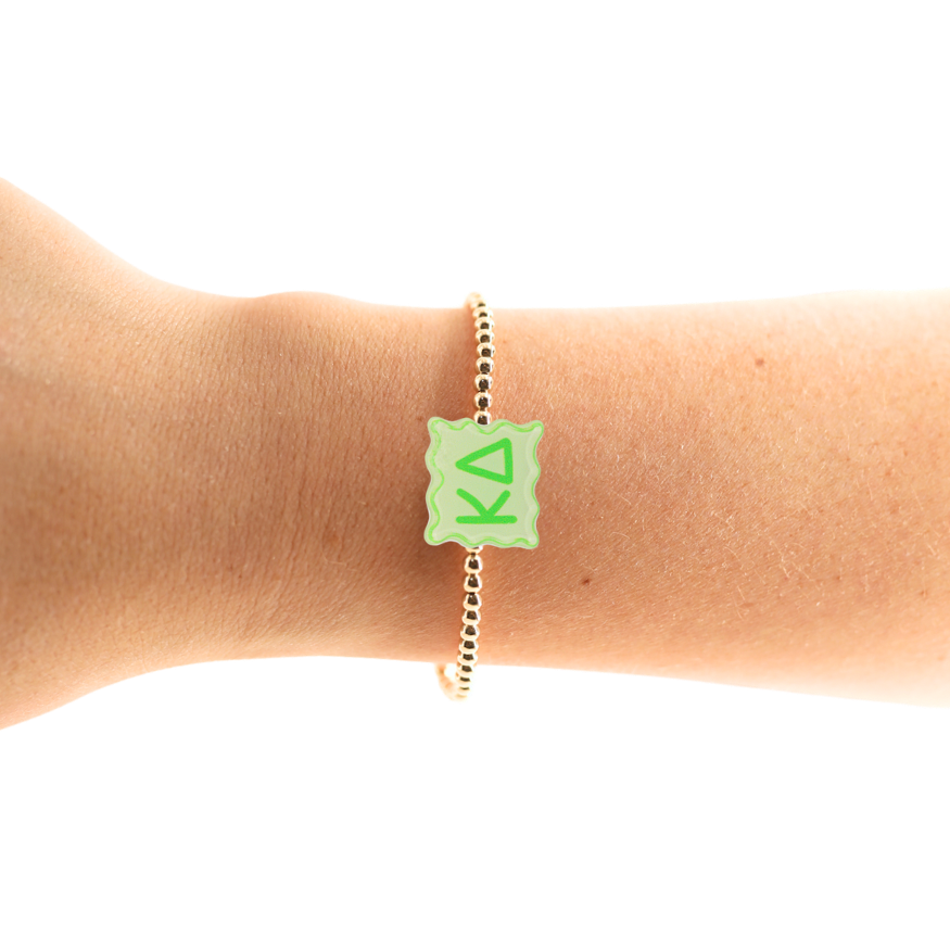 Kappa Delta Block Bracelet on Gold