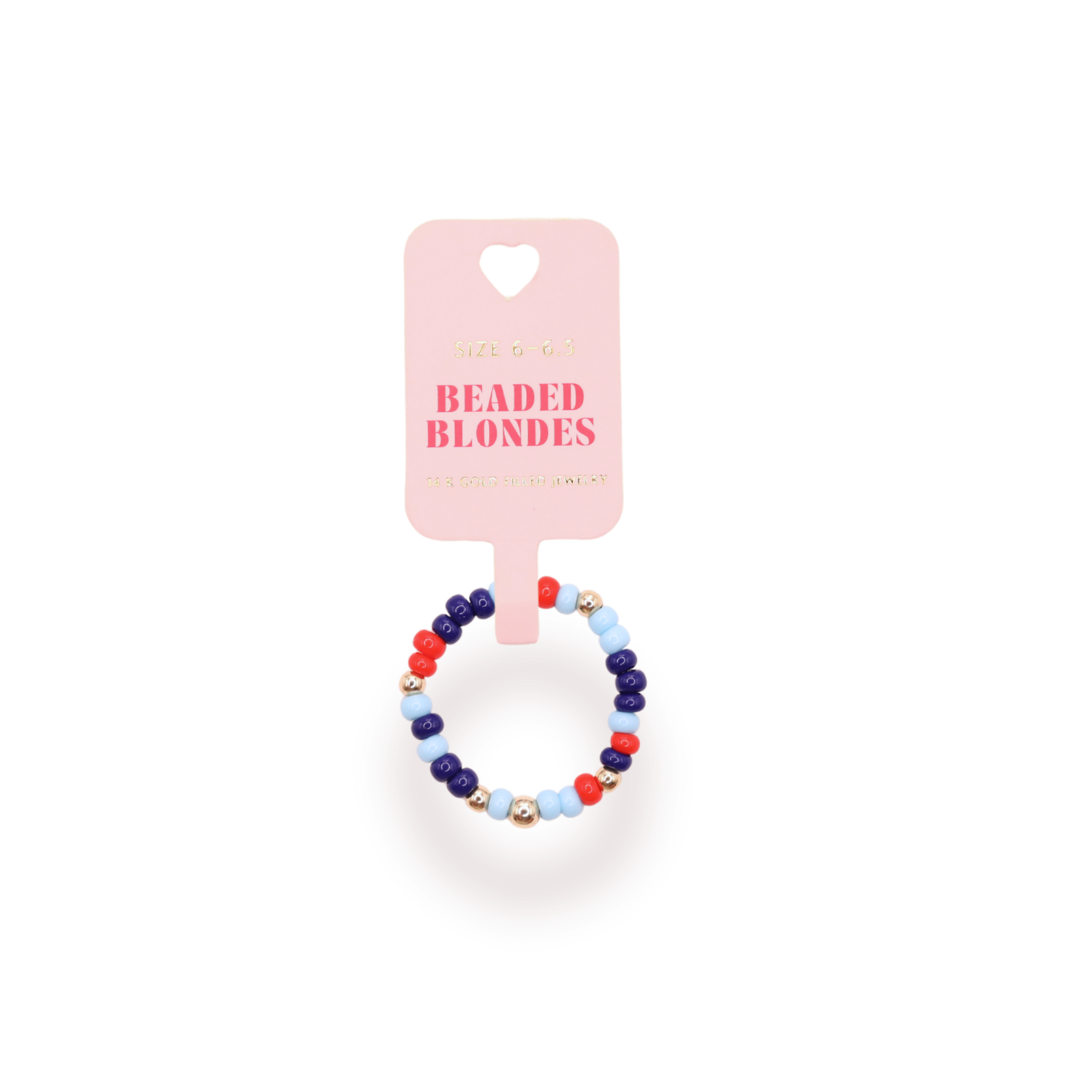 Red & Blues Sprinkle Ring