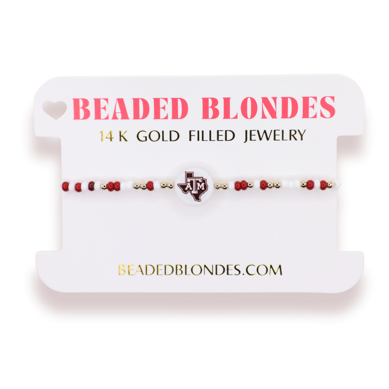 Texas A&M University Logo Flip Bracelet on Color