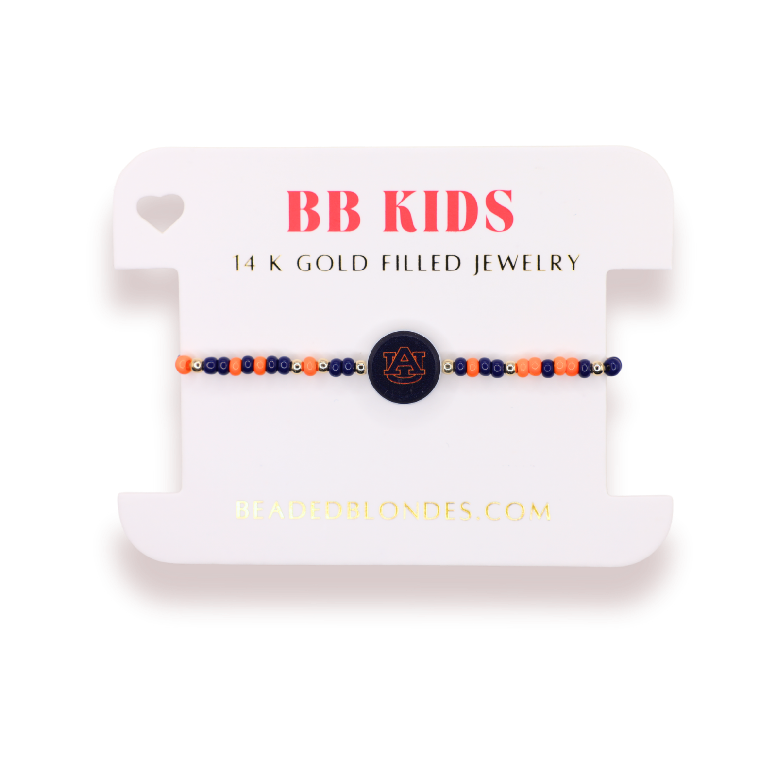 Auburn Logo Flip Bracelet on Color (Kids Size)