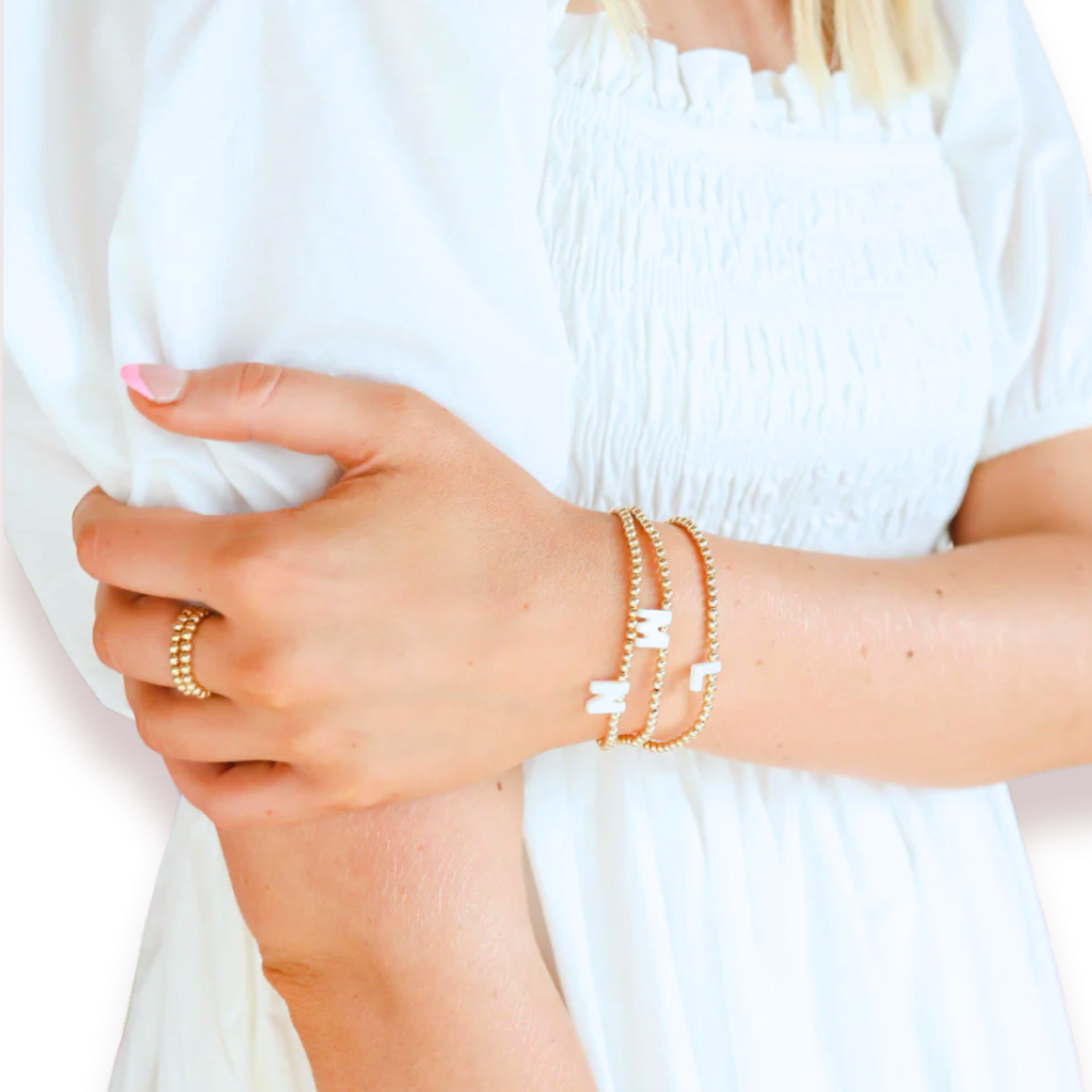 Pearl Initial Bracelet