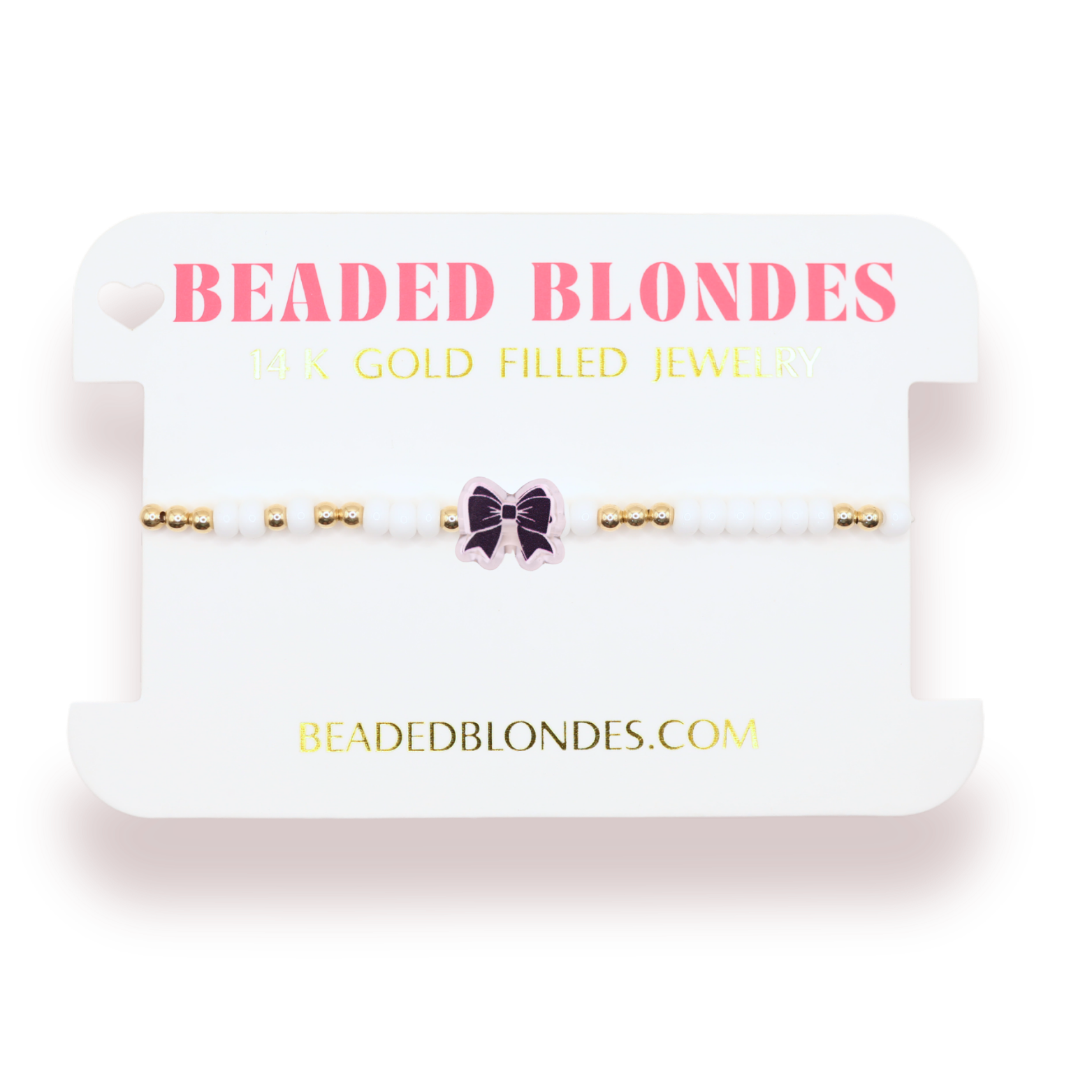 Navy and White BB Gameday Bow Bracelet (Sale)