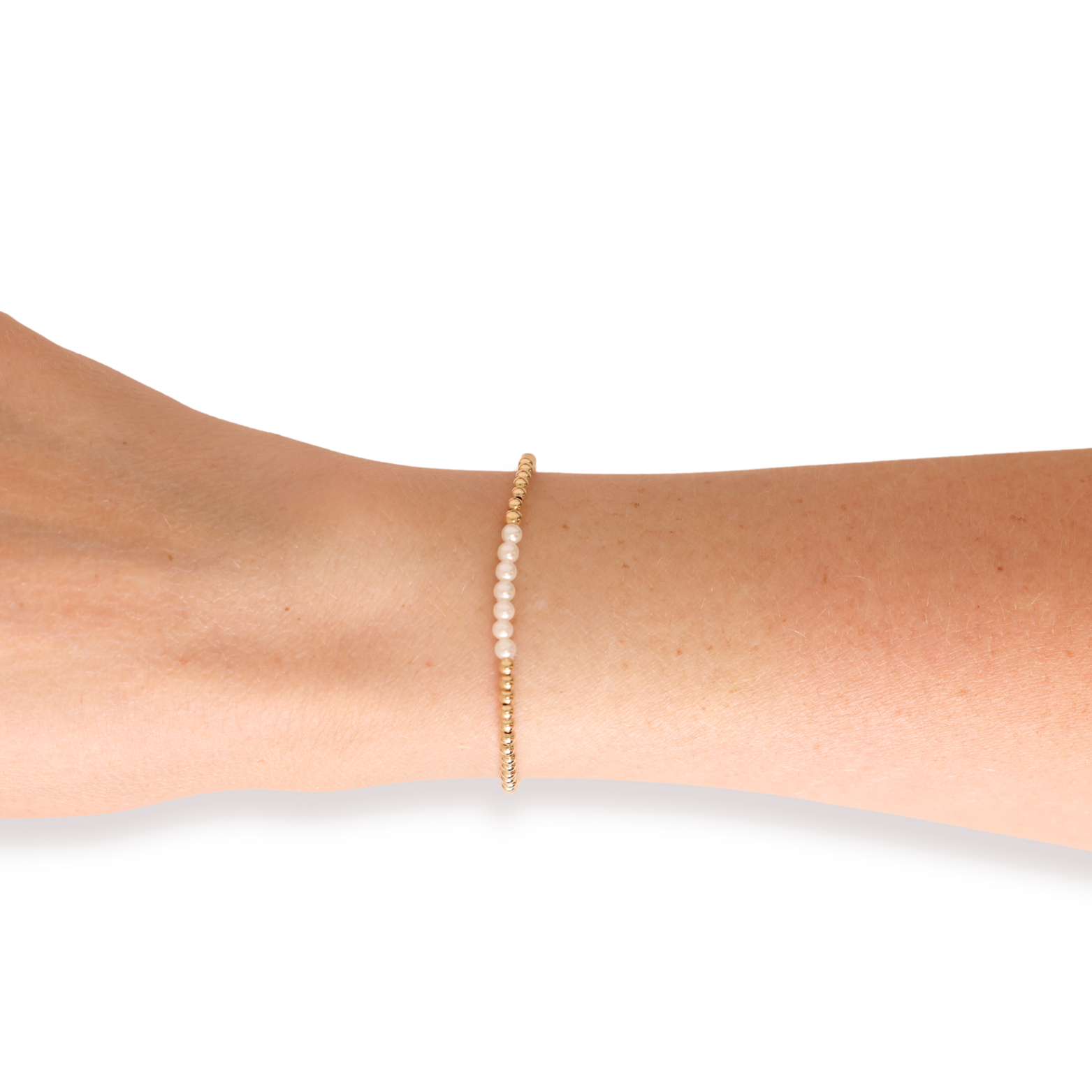 Dainty Sophia Pearl Bracelet in Gold