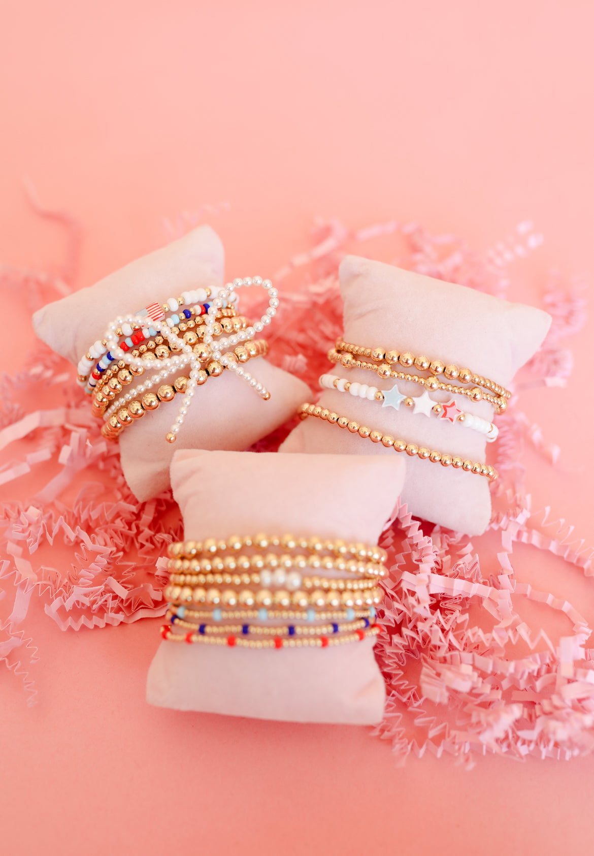 Red, White and Blue Star Bracelet