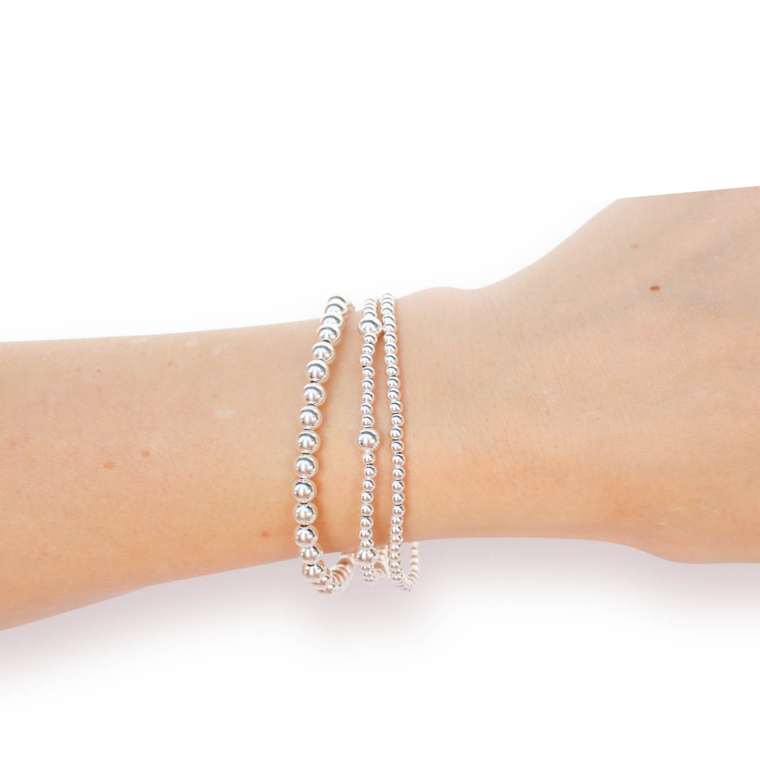 Everyday Bracelet Stack in Silver