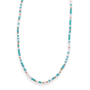 Turquoise and White Sprinkle Necklace