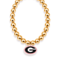 Georgia Logo Large Gold Beaded Necklace