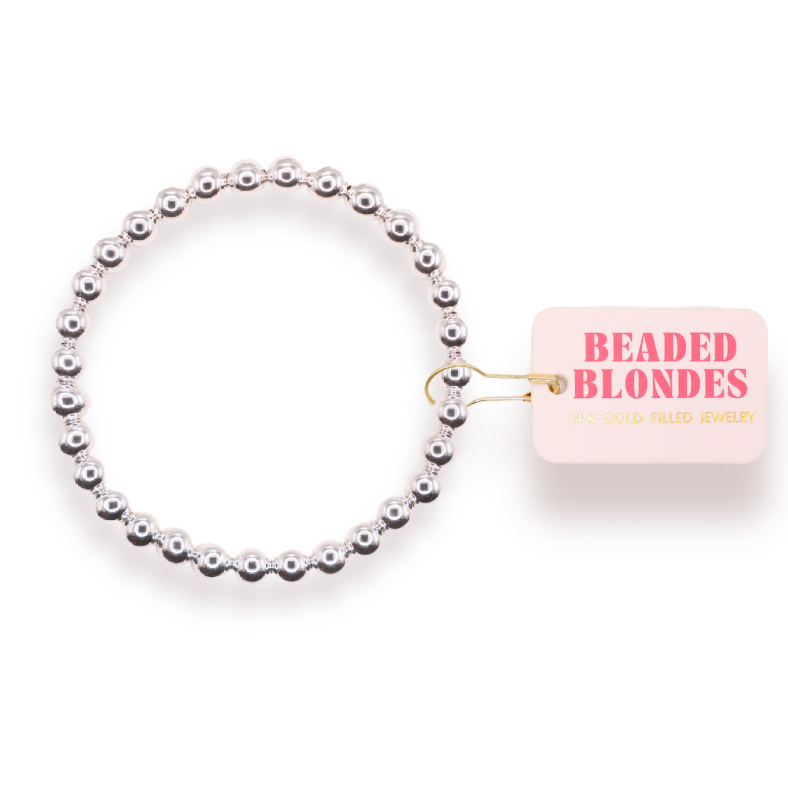 6MM Silver Beaded Bracelet