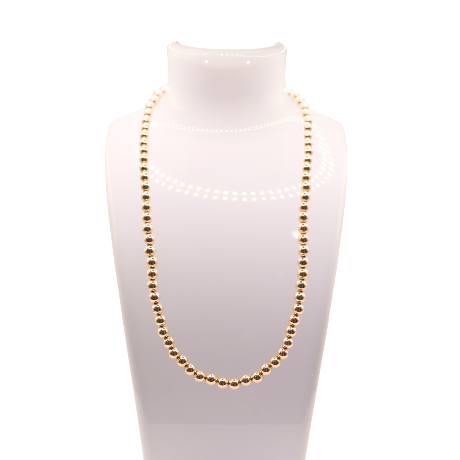 6MM Gold Beaded Necklace