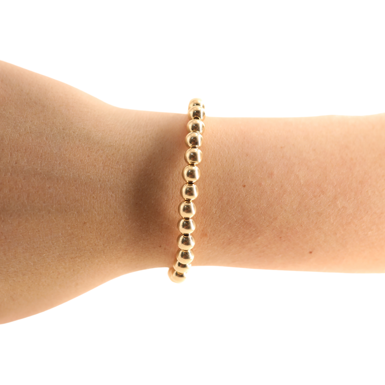 6MM Gold Beaded Bracelet (Kids Size)