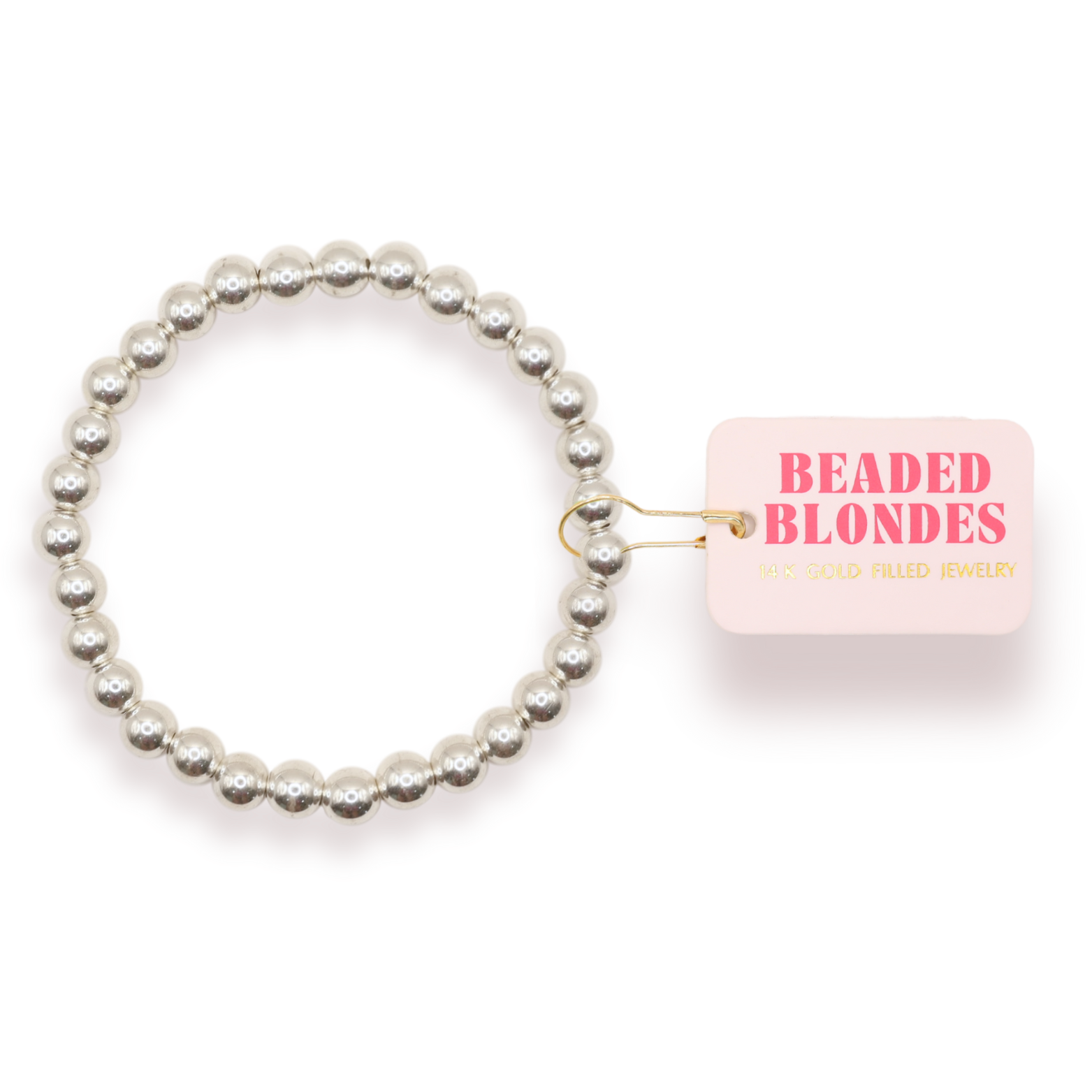 6MM Silver Beaded Bracelet