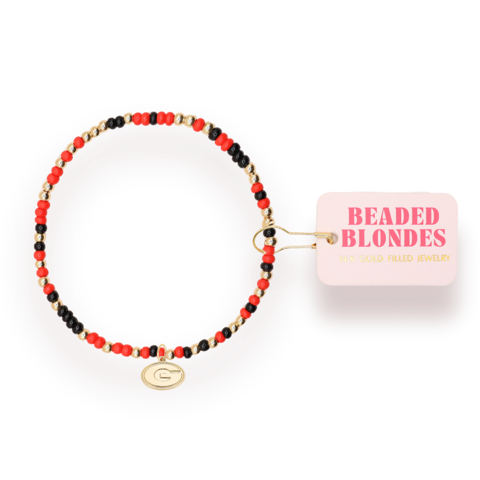 Georgia Logo Charm Bracelet on Color
