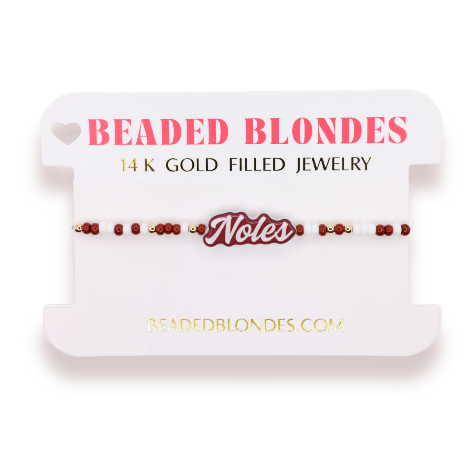 Noles Word Bracelet on Color