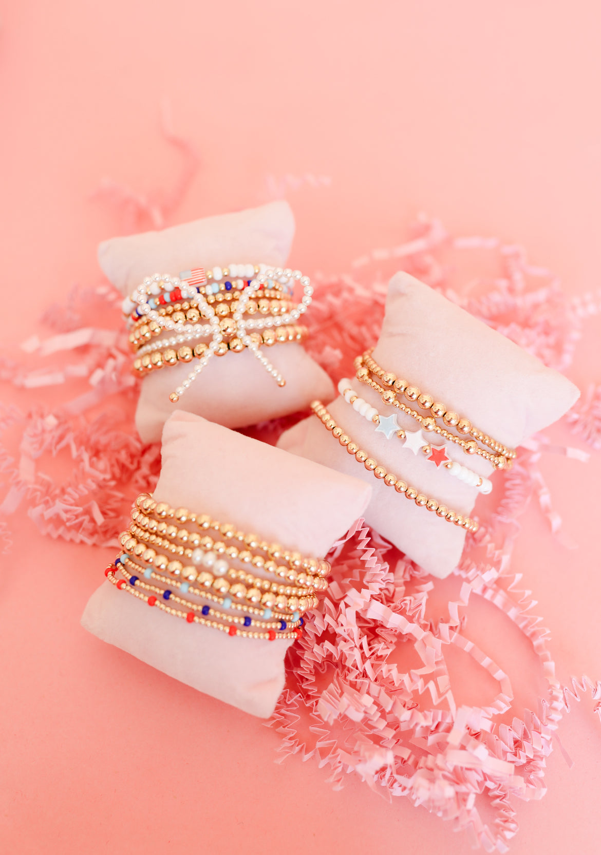 Red, White and Blue Star Bracelet