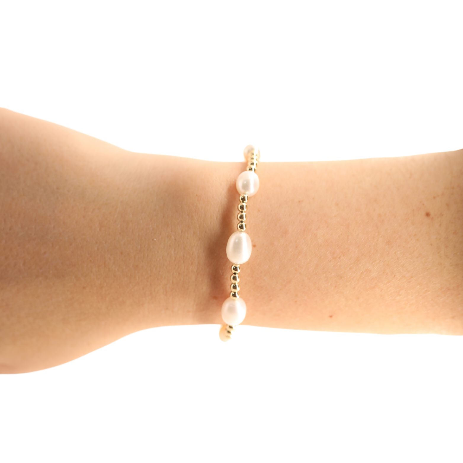 Ellie Pearl Bracelet in Gold