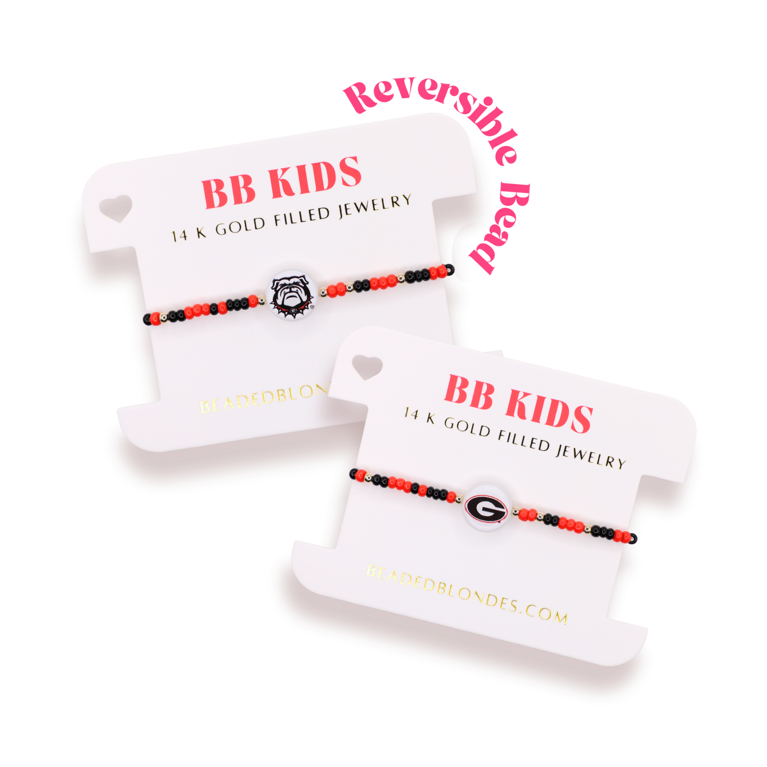 Georgia Logo Flip Bracelet on Color (Kids Size)