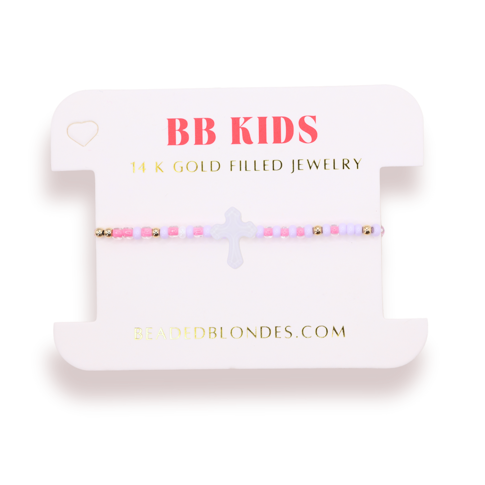Lilac Cross Bracelet on Color (Kids Size)