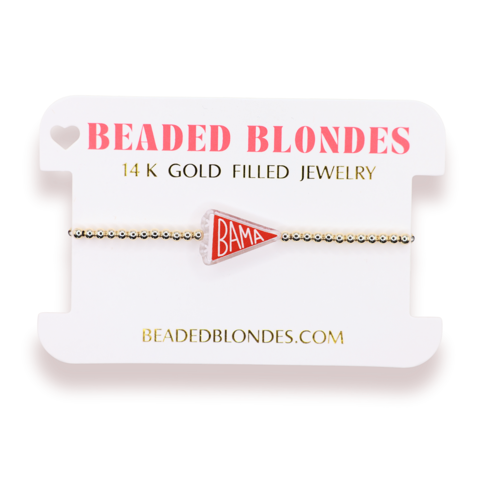 Bama Flag Bracelet on Gold