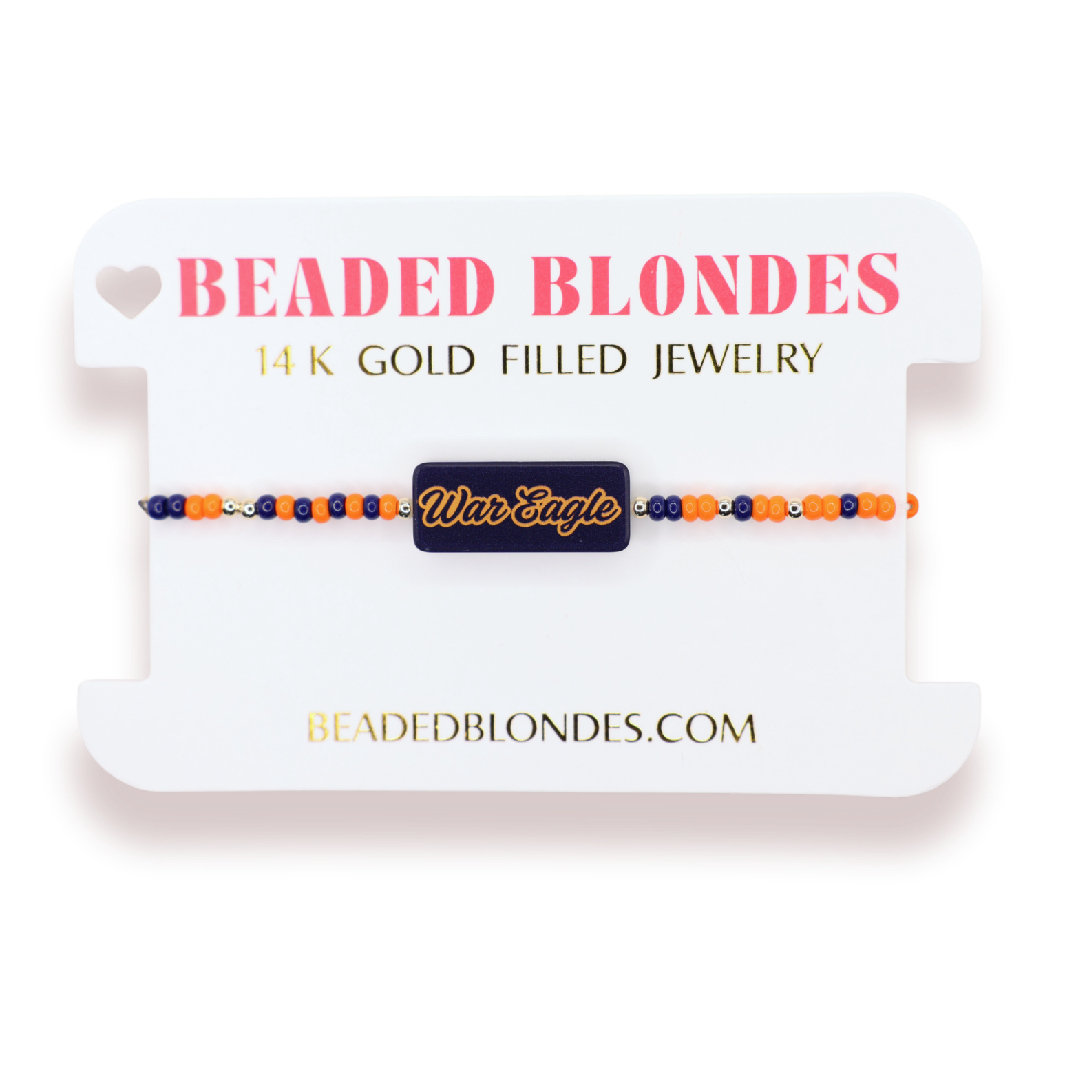 War Eagle Block Bracelet on Color
