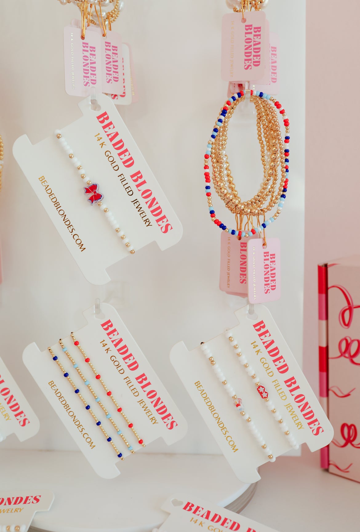 Red, White and Blue Luster Sprinkle Anklet