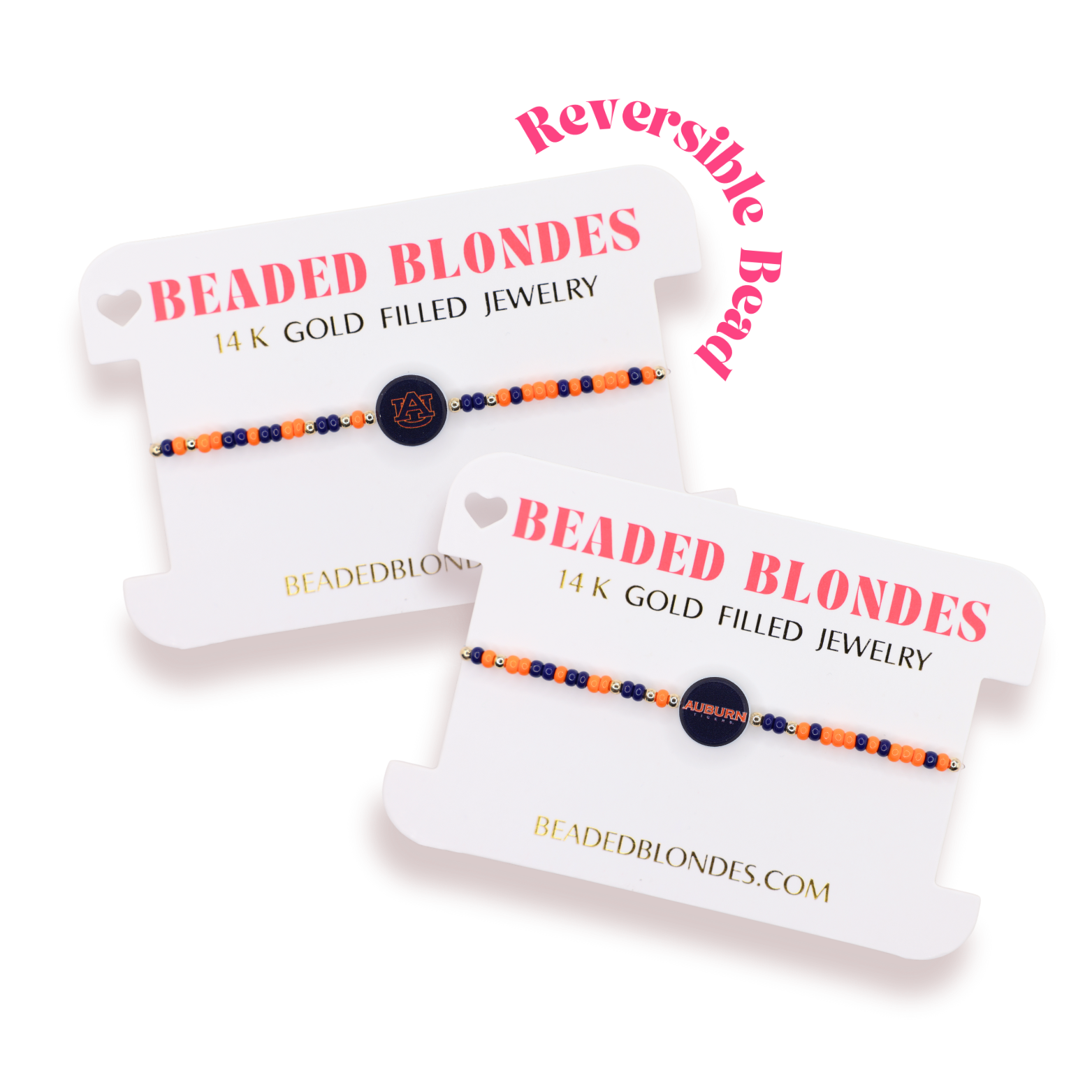 Auburn Logo Flip Bracelet on Color