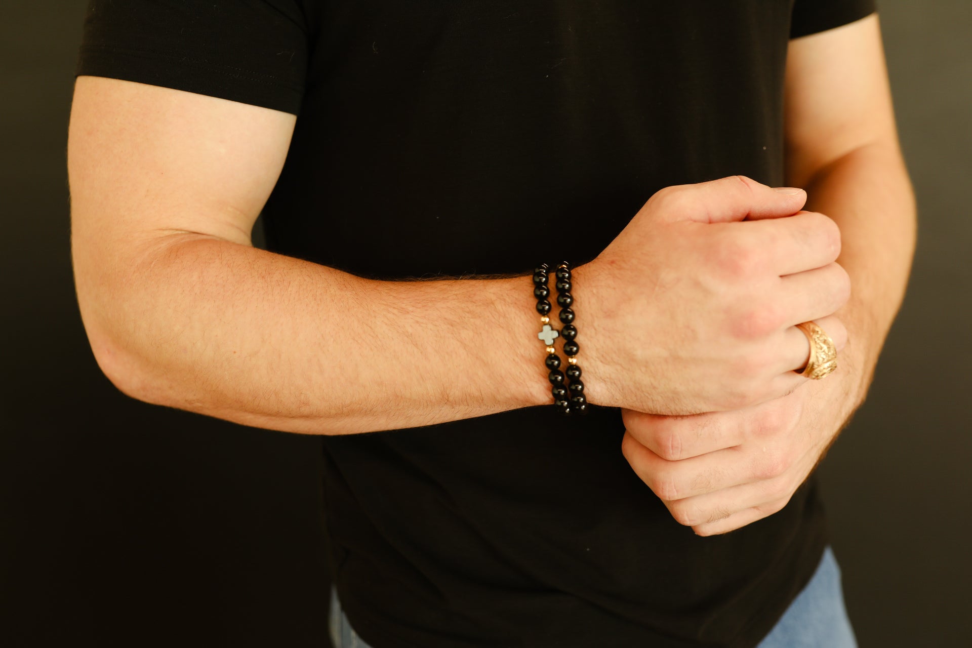 J. Mark: Black Onyx Bracelet