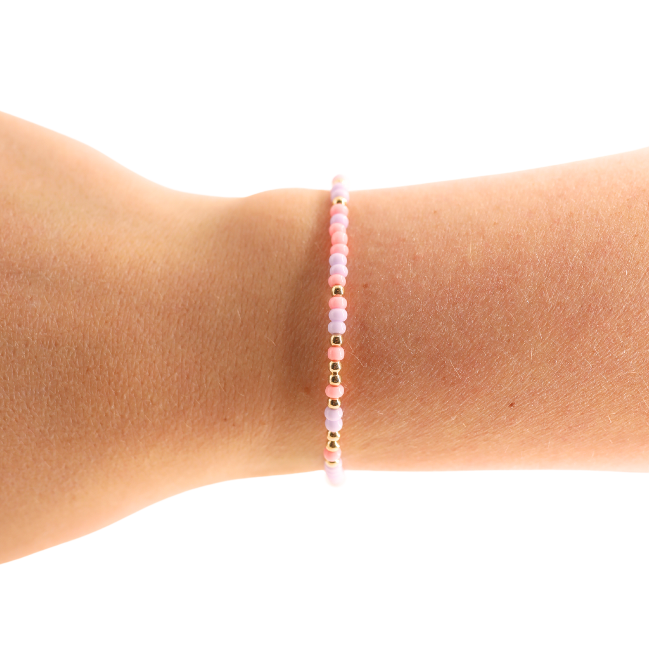 Light Pink and Lilac Sprinkle Bracelet (Spring Sale)