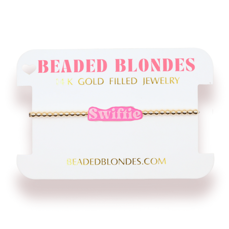 Pink Swiftie BB Bead Bracelet