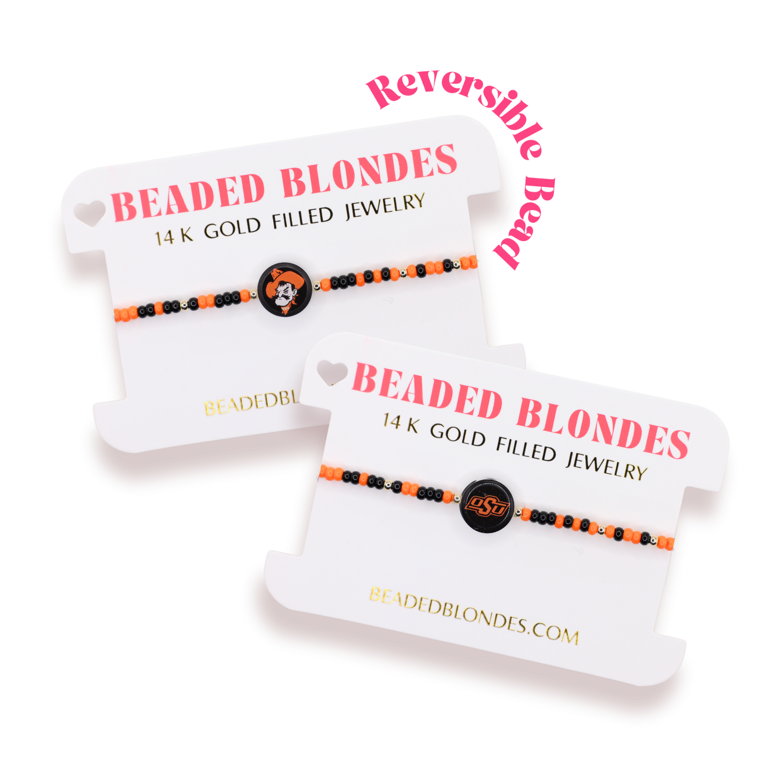 Oklahoma State University (OSU) Logo Flip Bracelet on Color