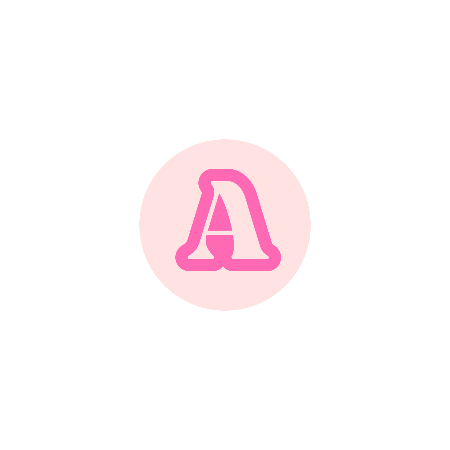 Pink BB Bead Initial Letter Ring