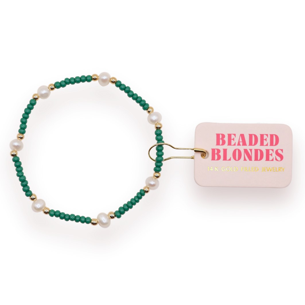 Dark Green Pearl Bracelet