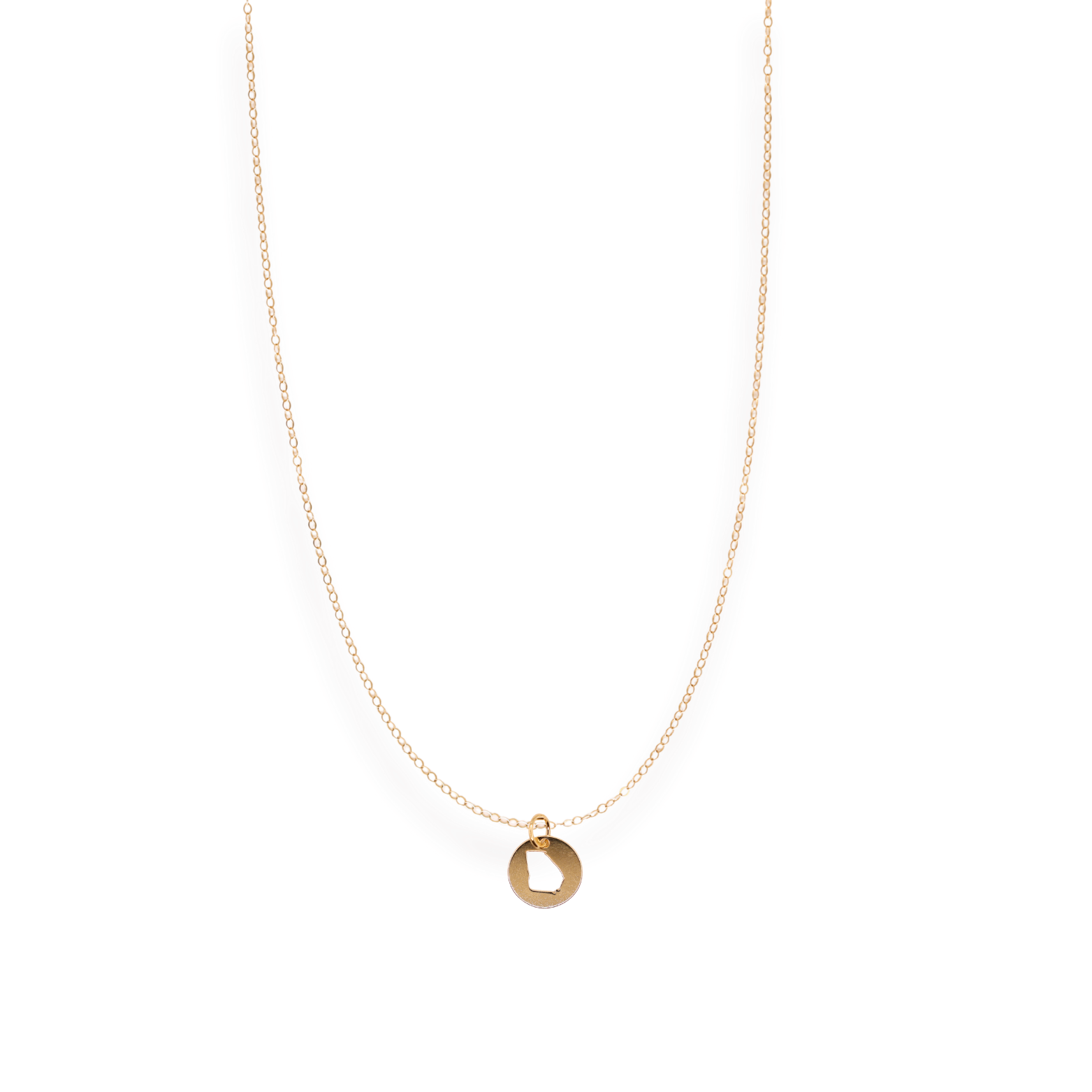 Georgia State Cut Out Charm Necklace