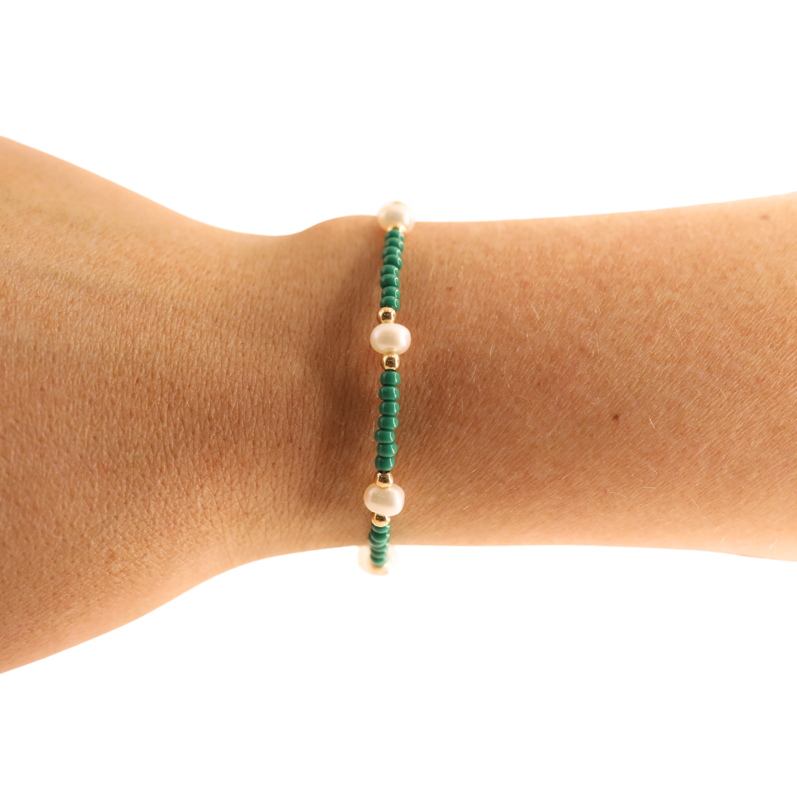 Dark Green Pearl Bracelet