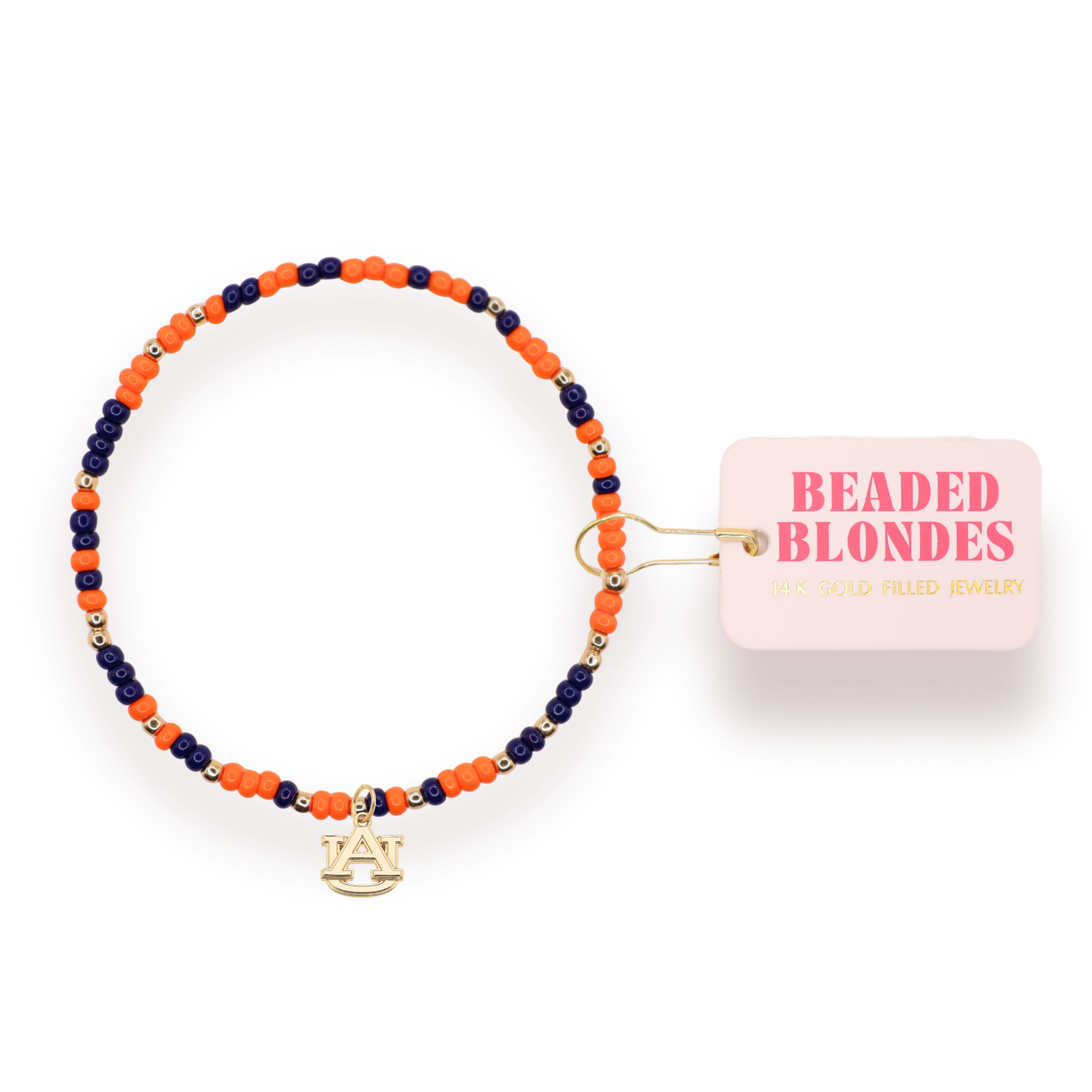 Auburn Logo Charm Bracelet on Color