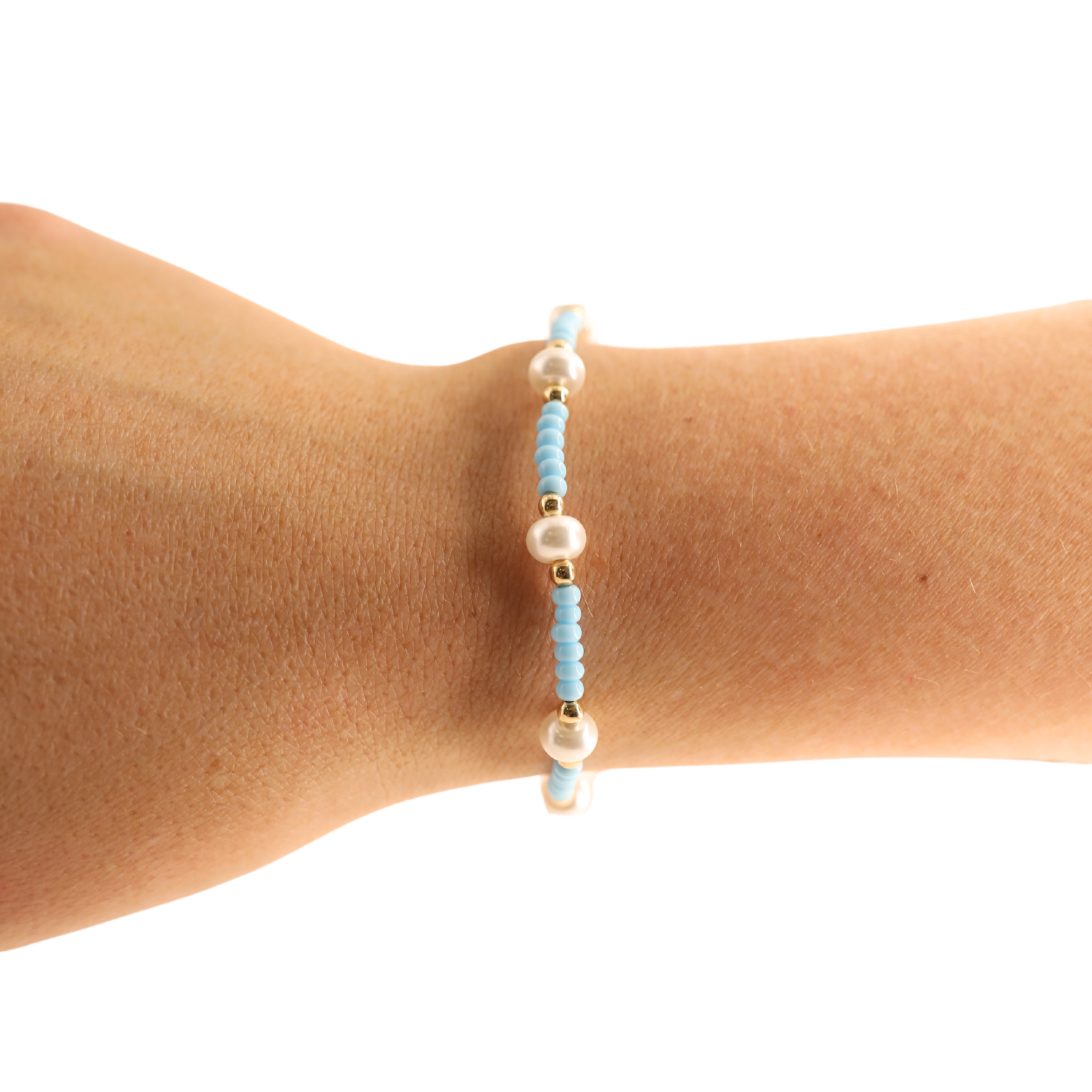 Powder Blue Pearl Bracelet