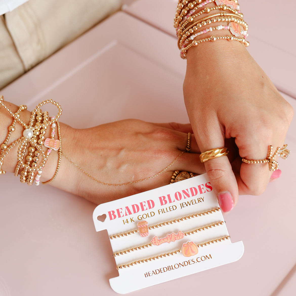 Pink Harvest Sprinkle Bracelet