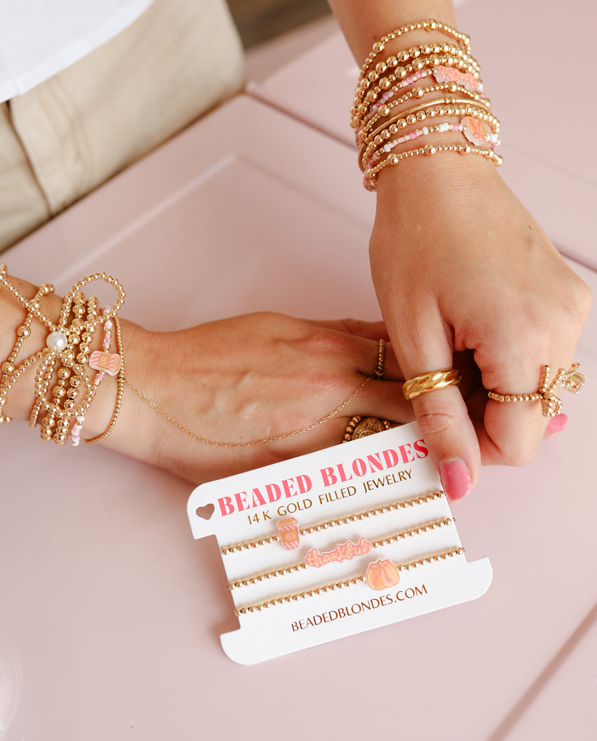 Pink Harvest Sprinkle Bracelet