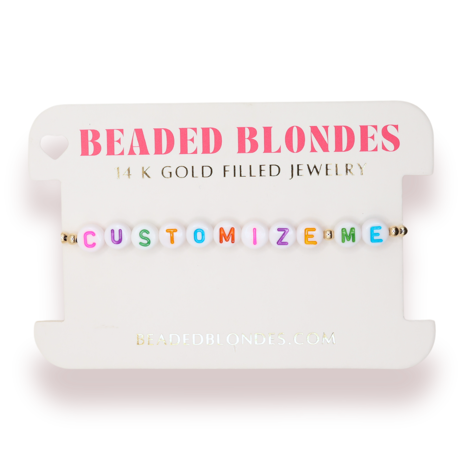 Colorful Custom Bracelet in Gold