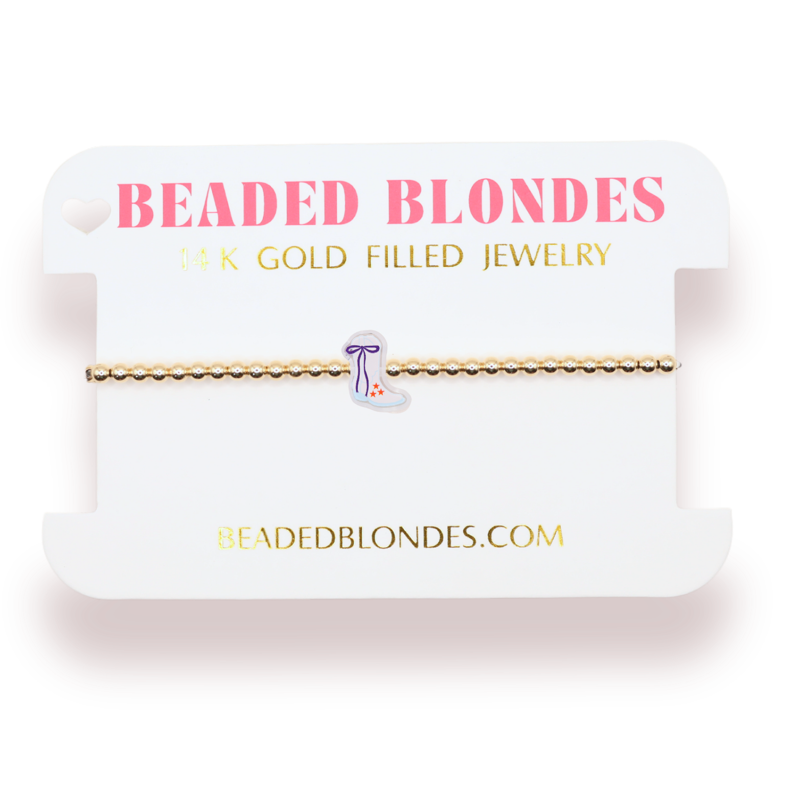 Patriotic Boot Bracelet on Gold