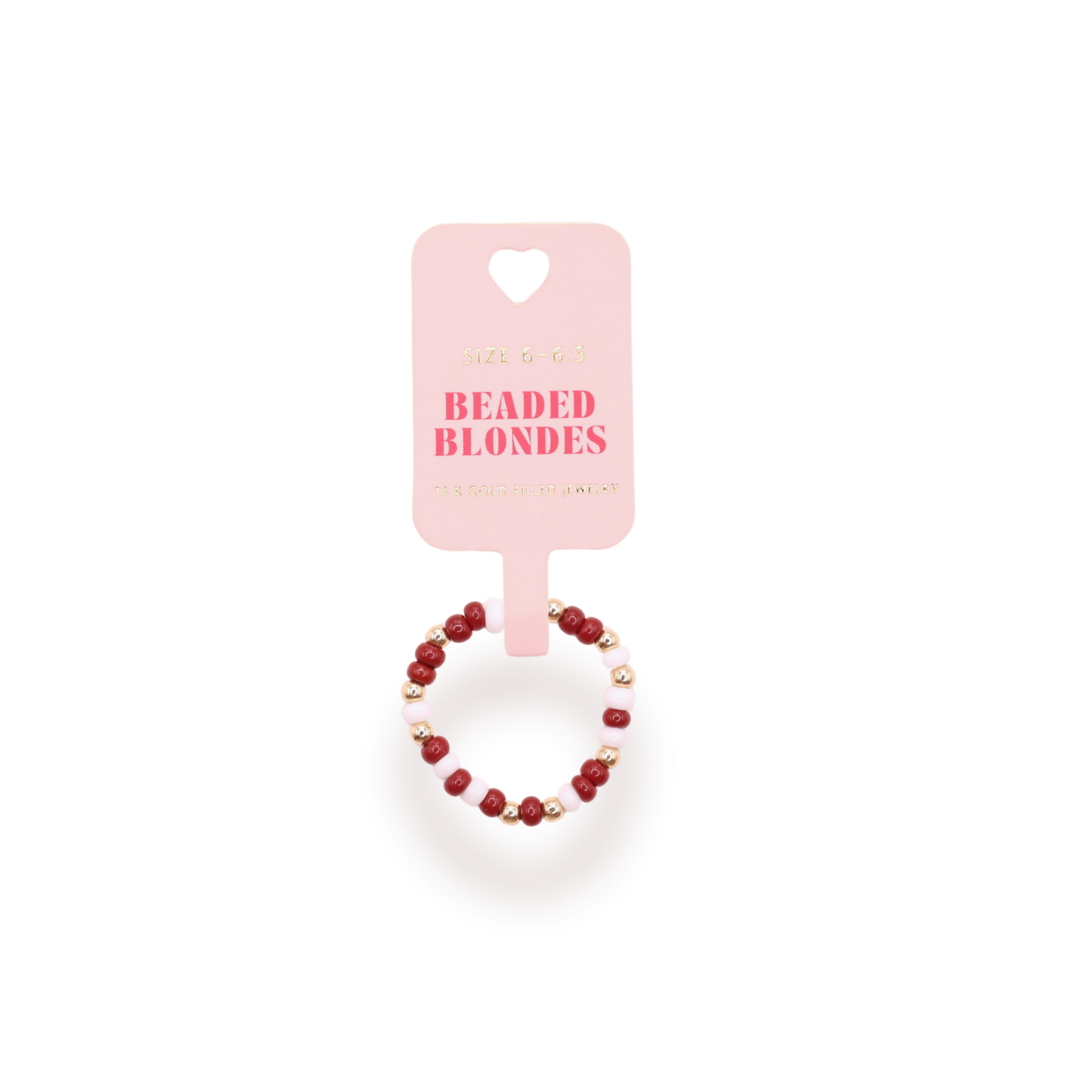 Maroon & White Sprinkle Ring