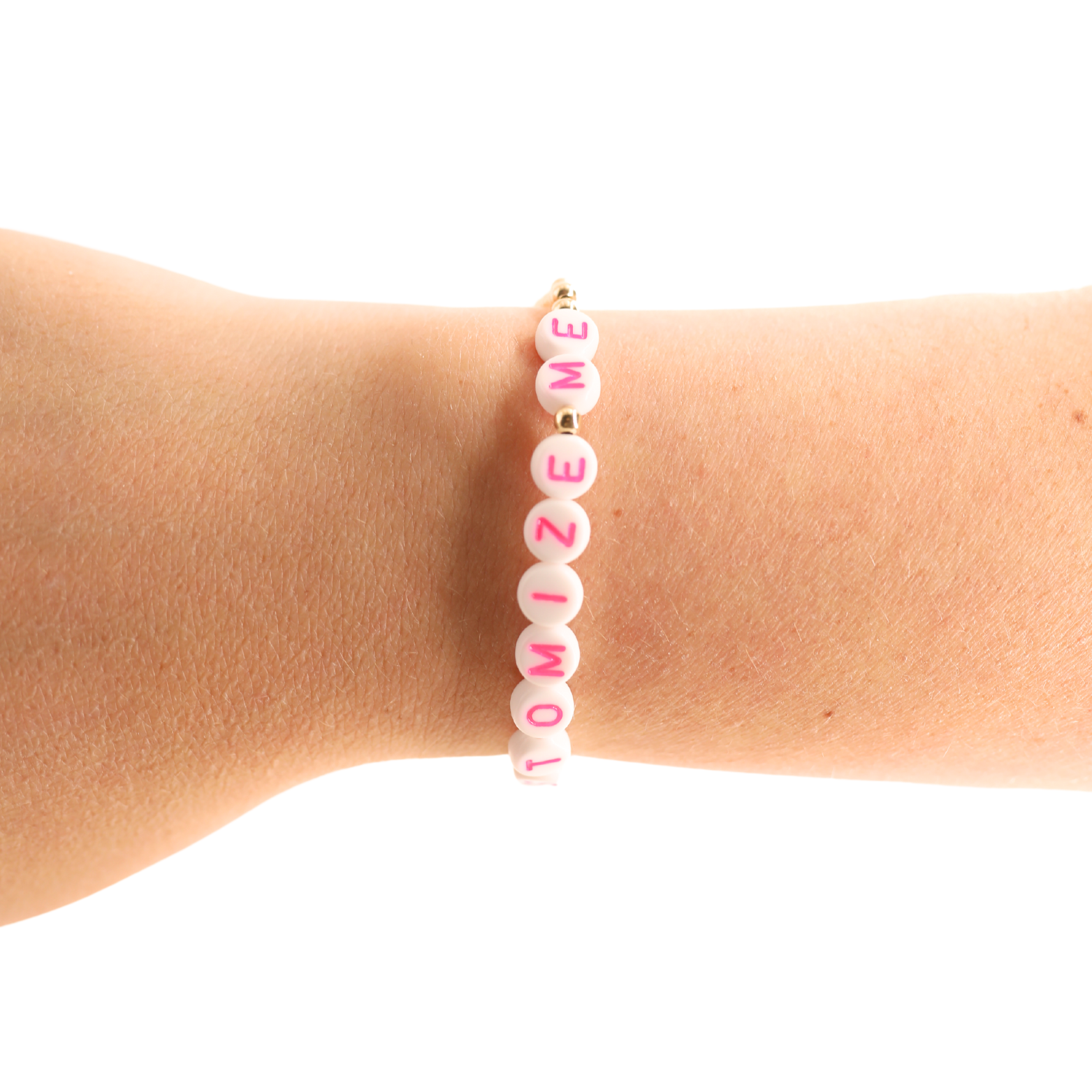 Hot Pink Custom Letter Bracelet