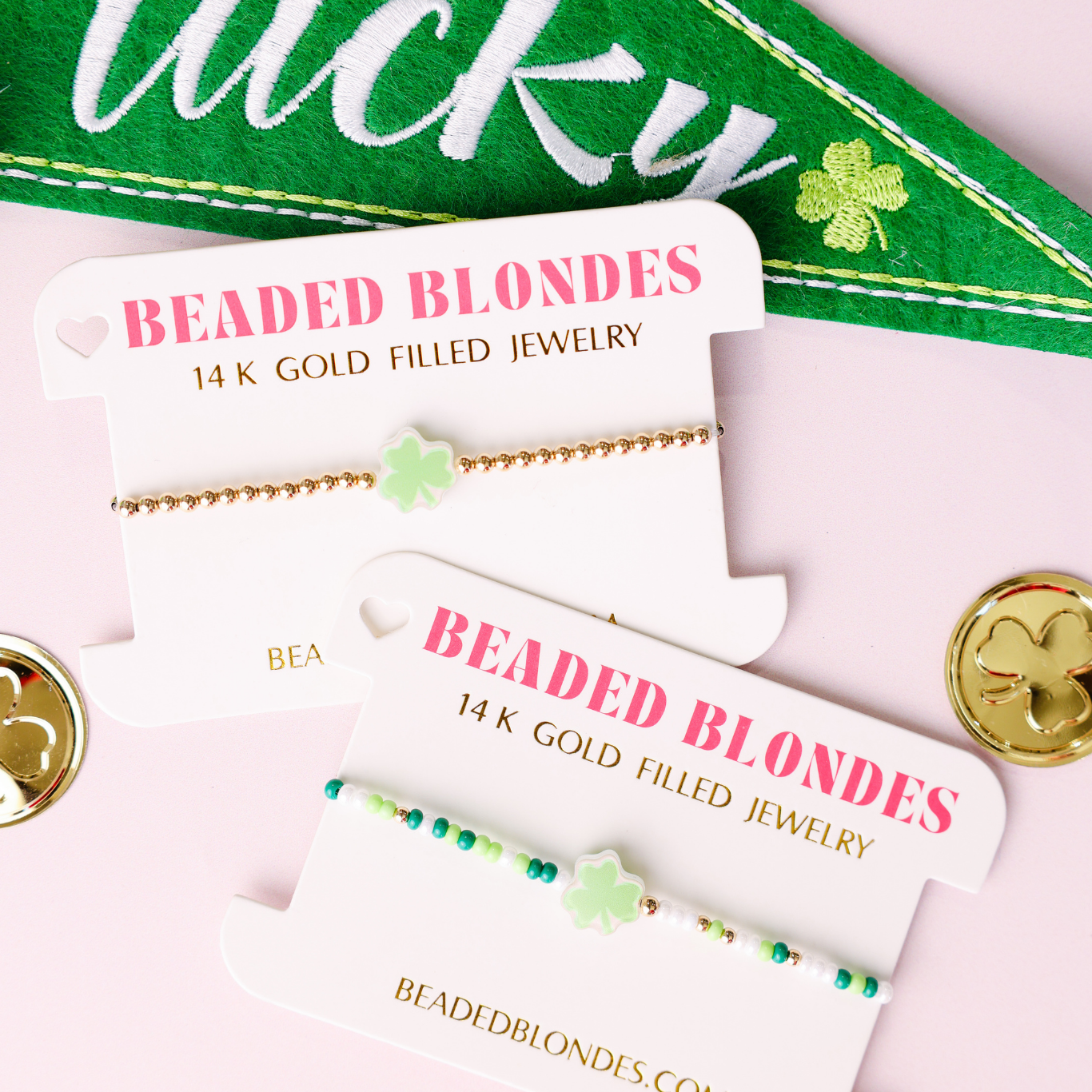 Clover Bracelet on Gold