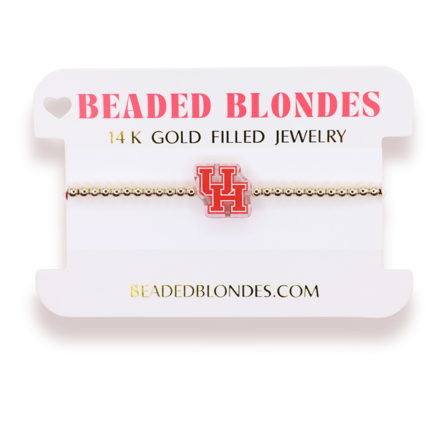 University of Houston Logo Bracelet on Gold