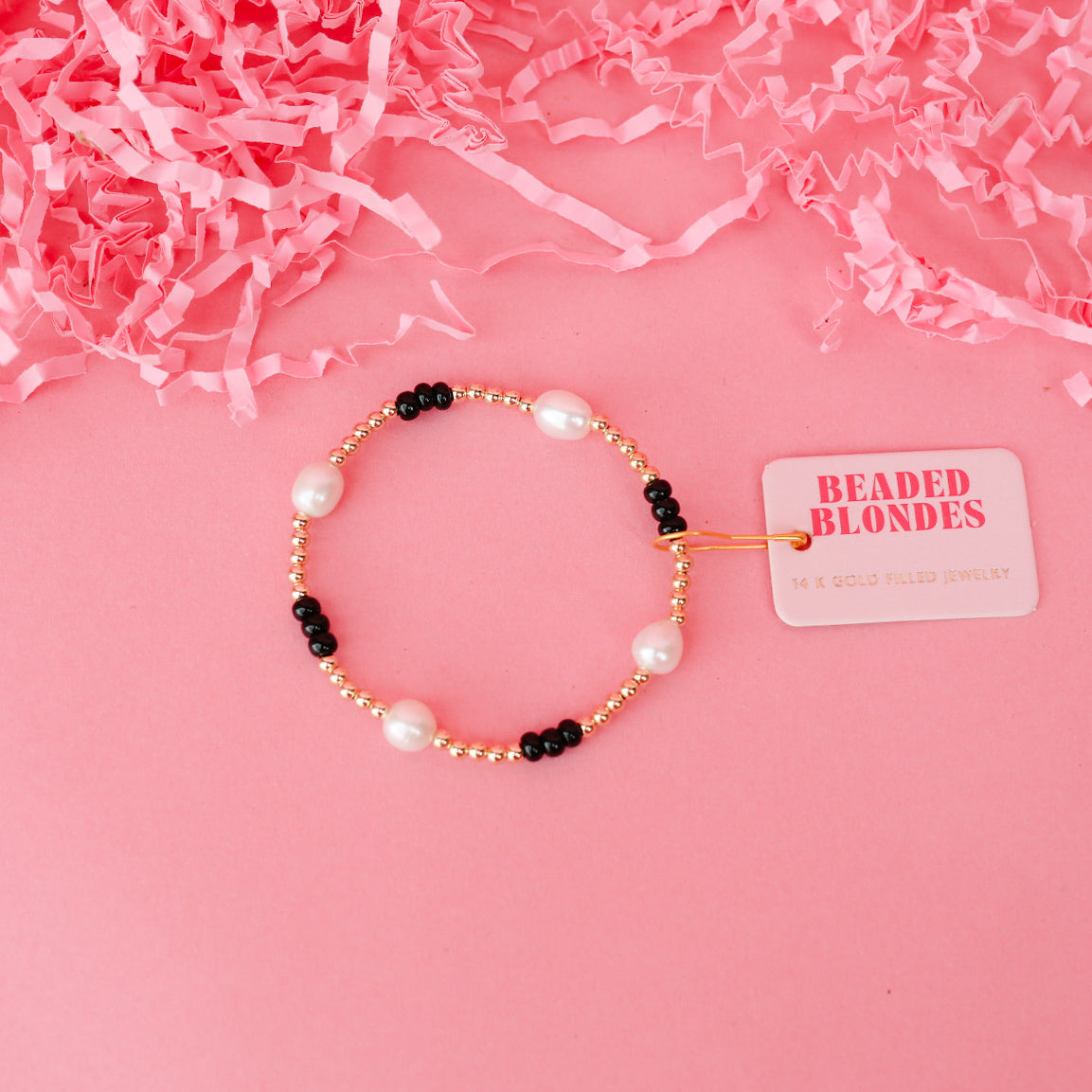 Pearl Poppi Bracelet in Black (Kids Size)