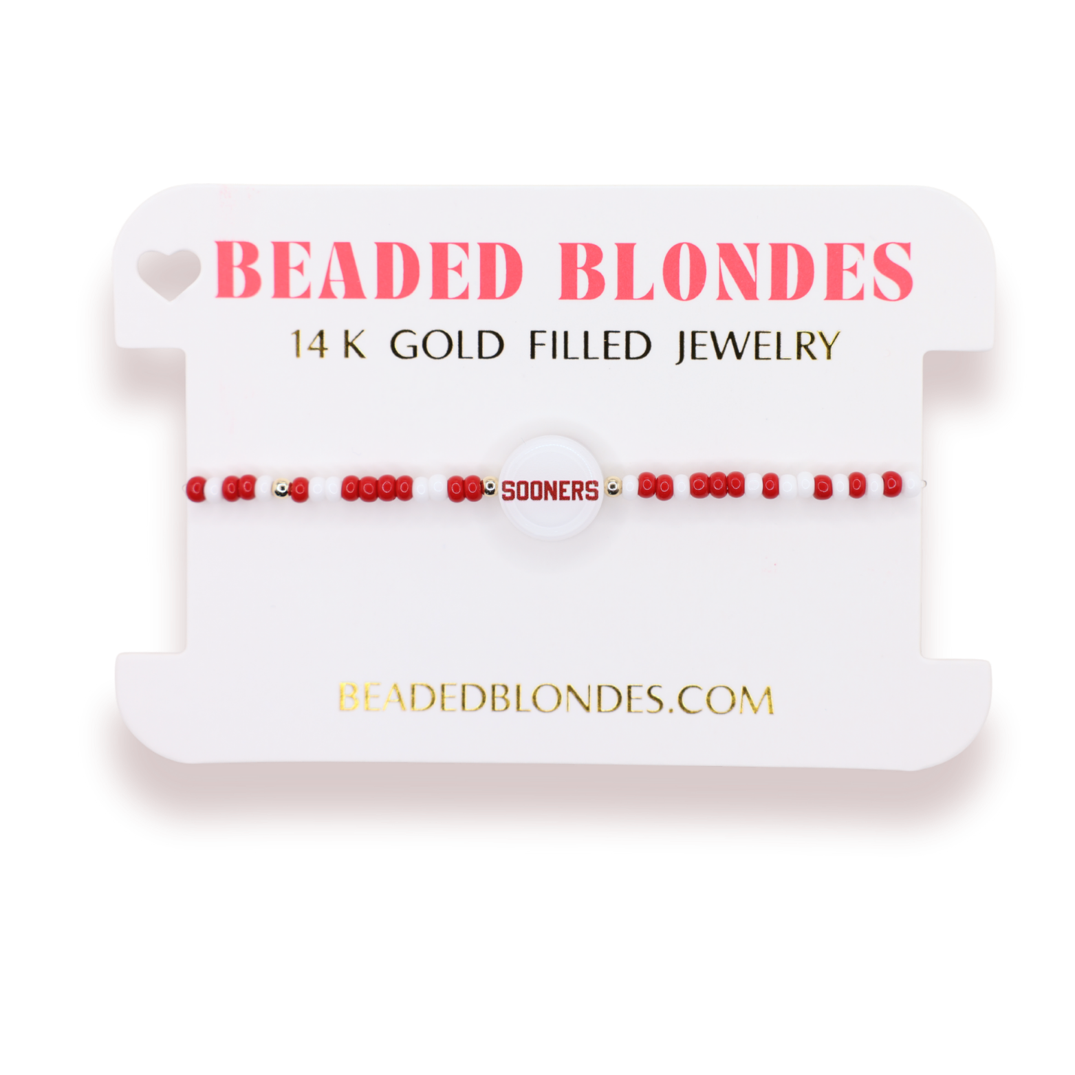 Oklahoma (OU) Logo Flip Bracelet on Color